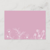 ピンクフローラおむつラッフルベビーシャワー エンクロージャーカード (裏面)