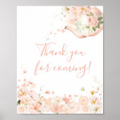 ピンクフローラお茶2018年12月25日お礼来を ポスター (正面)