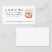 ピンクフローラかぼちゃおむつラッフルエンクロージャカード 名刺 (正面/裏面)