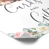 ピンクフローラかわいいハイランド牛のベビーカードとギフト ポスター (角)