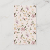 ピンクフローラかわいいベビー森林動物感謝してい エンクロージャーカード (裏面)