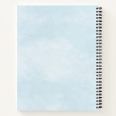 ピンクフローラかわいいモノグラムのカスタム ノートブック (裏面)