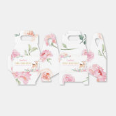 ピンクフローラかわいい鹿ファースト誕生日お願いボックス フェイバーボックス (折り畳みなし)