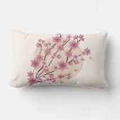 ピンクフローラさくらんぼブロッサムツリー花びら ランバークッション (正面)