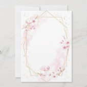 ピンクフローラさくらんぼブロッサム結婚式招待状 招待状 (裏面)