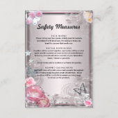 ピンクフローラと蝶の安全対策 エンクロージャーカード (正面)