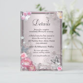 ピンクフローラと蝶結婚の詳細 エンクロージャーカード (スタンド正面)