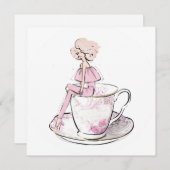 ピンクフローラの女の子 シーズンカード (正面/裏面)