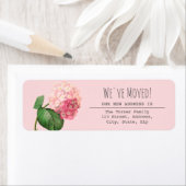 ピンクフローラの新しい住所ラベル ラベル (インサイチュ)