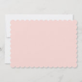 ピンクフローラの最初の誕生日パーティーの招待状 招待状 (裏面)