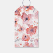 ピンクフローラの水結婚色ありがとう ギフトタグ (裏面)