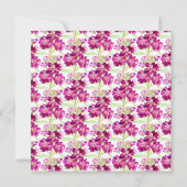 ピンクフローラの水色ライブストリームのQRコード 招待状 (裏面)