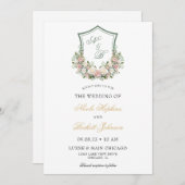 ピンクフローラの紋章 招待状 (正面/裏面)