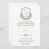 ピンクフローラの紋章 招待状 (正面/裏面)