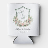 ピンクフローラの紋章 缶クーラー (正面)