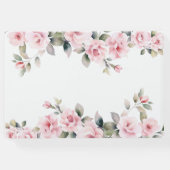 ピンクフローラの結婚水色 ゲストブック (裏面)