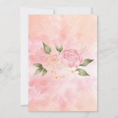 ピンクフローラの結婚水色 セーブザデート (裏面)