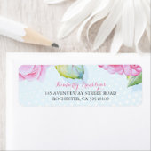 ピンクフローラの結婚水色 ラベル (インサイチュ)