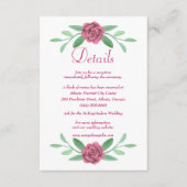 ピンクフローラの緑結婚の葉の詳細 エンクロージャーカード (正面)