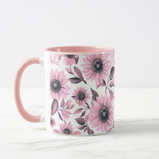 ピンクフローラひまわり マグカップ (左)