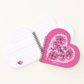 ピンクフローラアジサイハートバレンタイン ノートブック (内部)