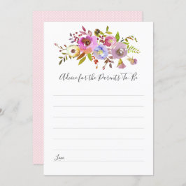 ピンクフローラアドバイス：親になるシャワーゲーム 招待状