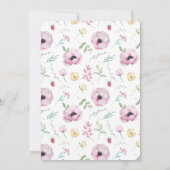 ピンクフローラアネモネスブライダルブランチ 招待状 (裏面)