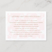 ピンクフローラアフターケアfor Lash Extensionsサロン 名刺 (正面)