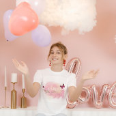 ピンクフローラアラビア語グッド夕べTシャツ Tシャツ