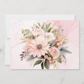 ピンクフローラアルコールインクリハーサルディナー 招待状 (裏面)