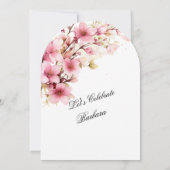 ピンクフローラアーチエレガンス100thバースデーパーティー 招待状 (裏面)