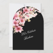 ピンクフローラアーチエレガンス50 & Fabバースデーパーティー 招待状 (裏面)