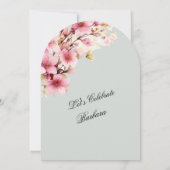 ピンクフローラアーチエレガンス60thバースデーパーティー 招待状 (裏面)