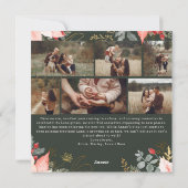 ピンクフローラアーチホリーすてきクリスマスセブン写真 シーズンカード (裏面)