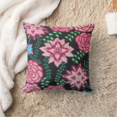 ピンクフローラアート クッション (ブランケット)
