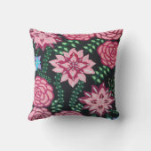 ピンクフローラアート クッション (裏面)