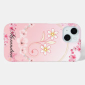ピンクフローラアート，春賛美ズ Case-Mate iPhoneケース (裏面 (横))