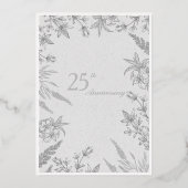 ピンクフローラアールヌーボーフォイル招待状 箔招待状 (裏面)