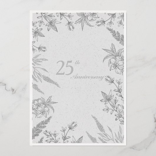 ピンクフローラアールヌーボーフォイル招待状 箔招待状 (裏面)