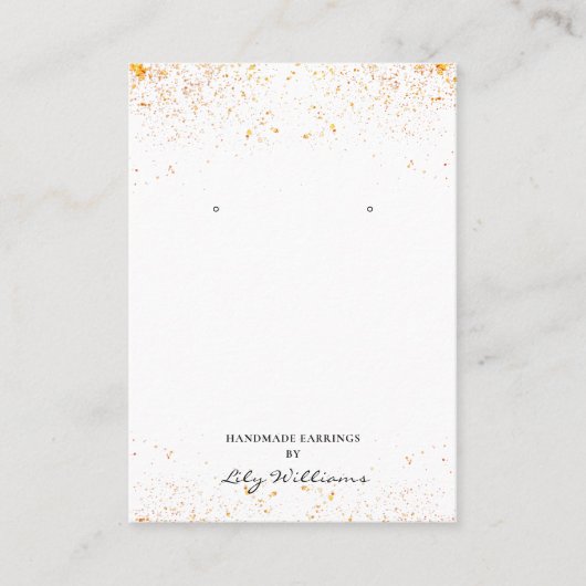 ピンクフローライヤリング表示ホルダーカード 名刺 (正面)