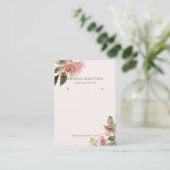 ピンクフローライヤリング表示名刺 名刺 (スタンド正面)