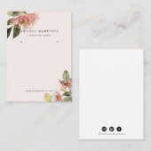 ピンクフローライヤリング表示名刺 名刺 (正面/裏面)
