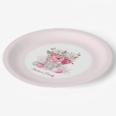 ピンクフローライースターブランチ卵狩りファミリー名 ペーパープレート (アングル)