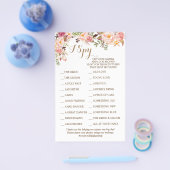 ピンクフローラウェディングレセプションIスパイゲームカード チラシ (シングル)