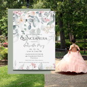 ピンクフローラウォーターカラーキンセアニラ 招待状