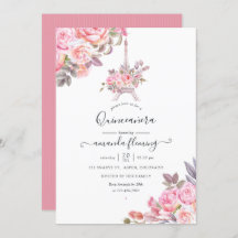 ピンクフローラウォーターカラーパリキンセアニラ