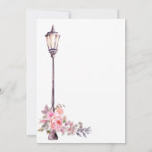 ピンクフローラウォーターカラーパリテーマドライブバイシャワー 招待状 (裏面)