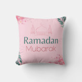 ピンクフローラウォーターカラーラマダンムバラックピロー クッション (正面)