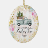 ピンクフローラウッドランドクリスマスファミリー セラミックオーナメント (右)