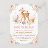 ピンクフローラウッドランドディアバニーブックスベビー エンクロージャーカード (正面)